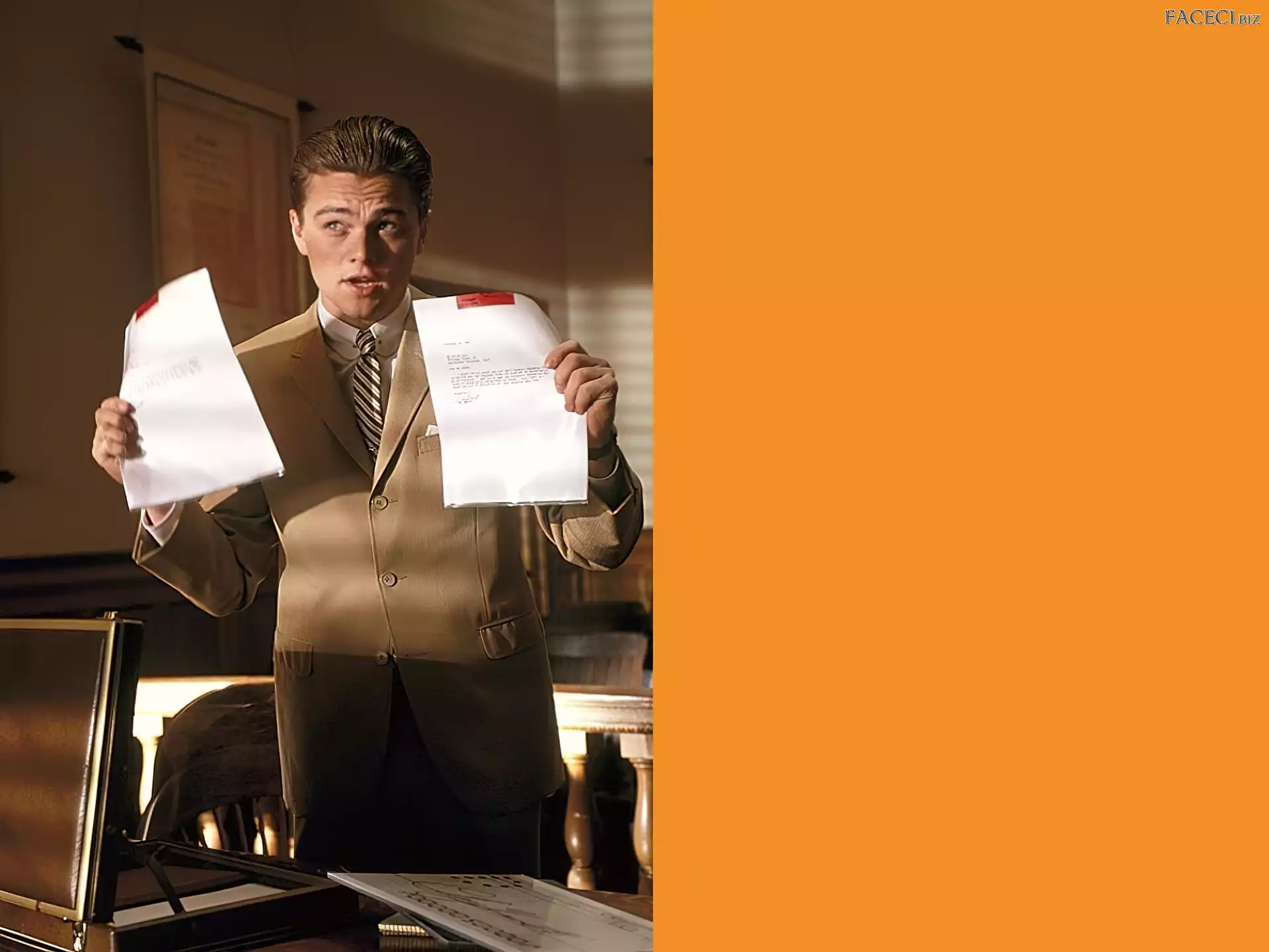 Leonardo DiCaprio, brÄ…zowa marynarka